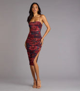 Wildflower Nights Mesh Midi Dress