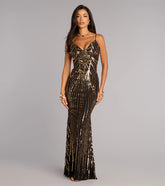 Cassie Sequin Pattern Mermaid Formal Dress