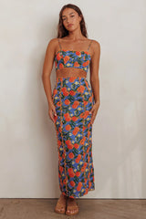 Chamberlain Scallop Trim Crop Top Citrus Orange