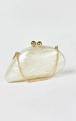 Nami Clutch Bag in Pearl
