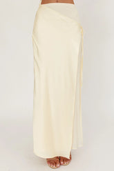 Jerica Wrap Front Maxi Skirt Butter