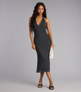 Retro Romance Halter Midi Dress