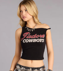 J’Adore Cowboys Graphic Crop Top