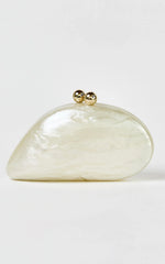 Nami  Clutch Bag in Pearl